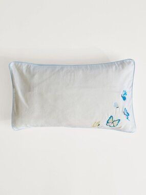 Toddler Pillow Case - Embroidered Butterfly